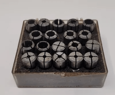 KENNAMETAL AIR HAND GRINDER COLLET SET – 19 PIECES - MACHINE TOOLING