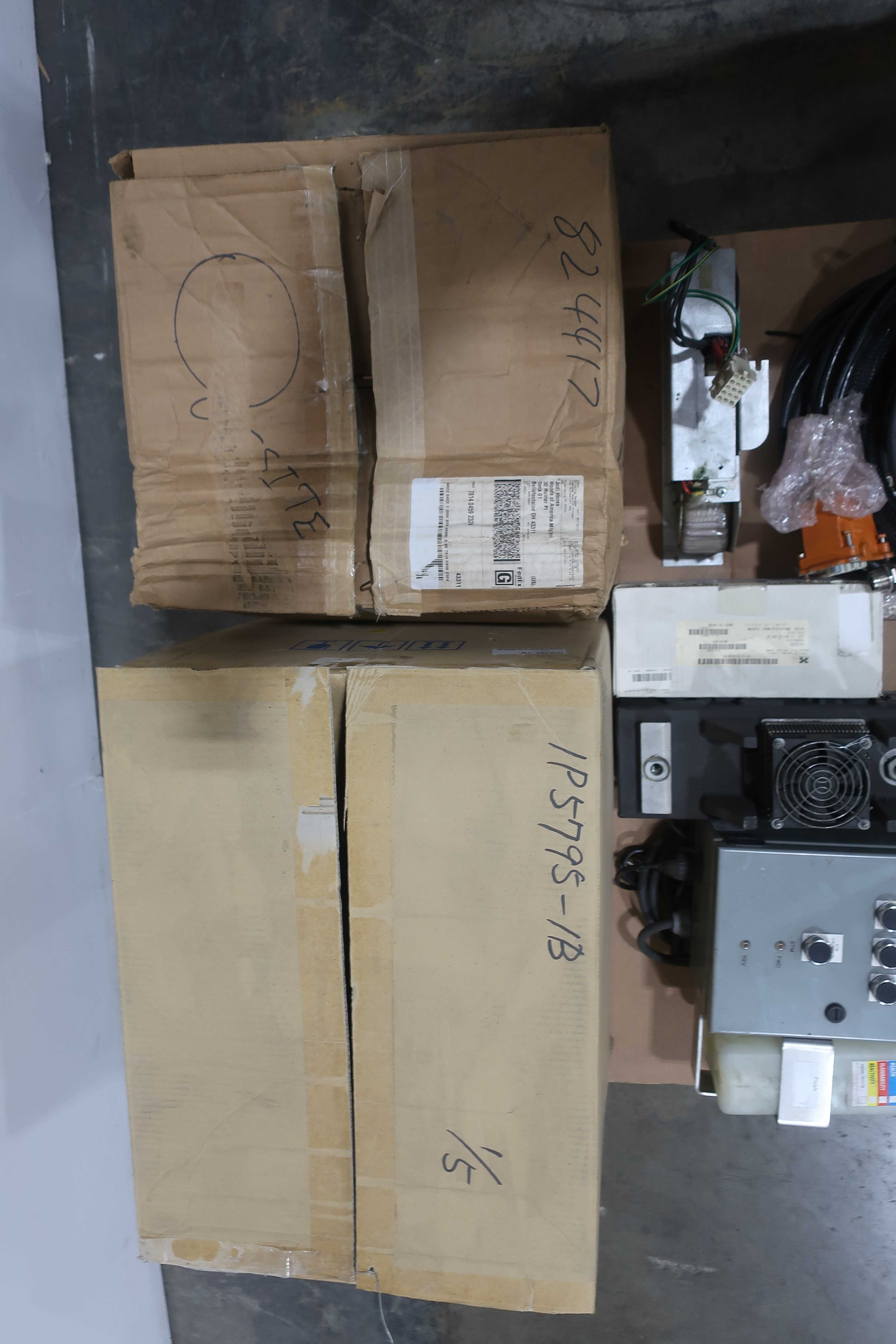 SKU 1743949 - 4 PALLETS OF ASSORTED ROBOT PARTS AND ACCESSORIES - INDUSTRIAL ROBOTS