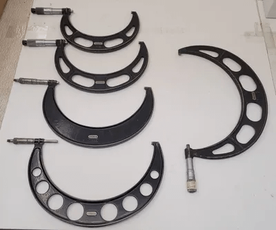 STARRETT NO 436 OUTSIDE MICROMETER SET (5 PC) - 6" TO 11" RANGE - MACHINE TOOLING