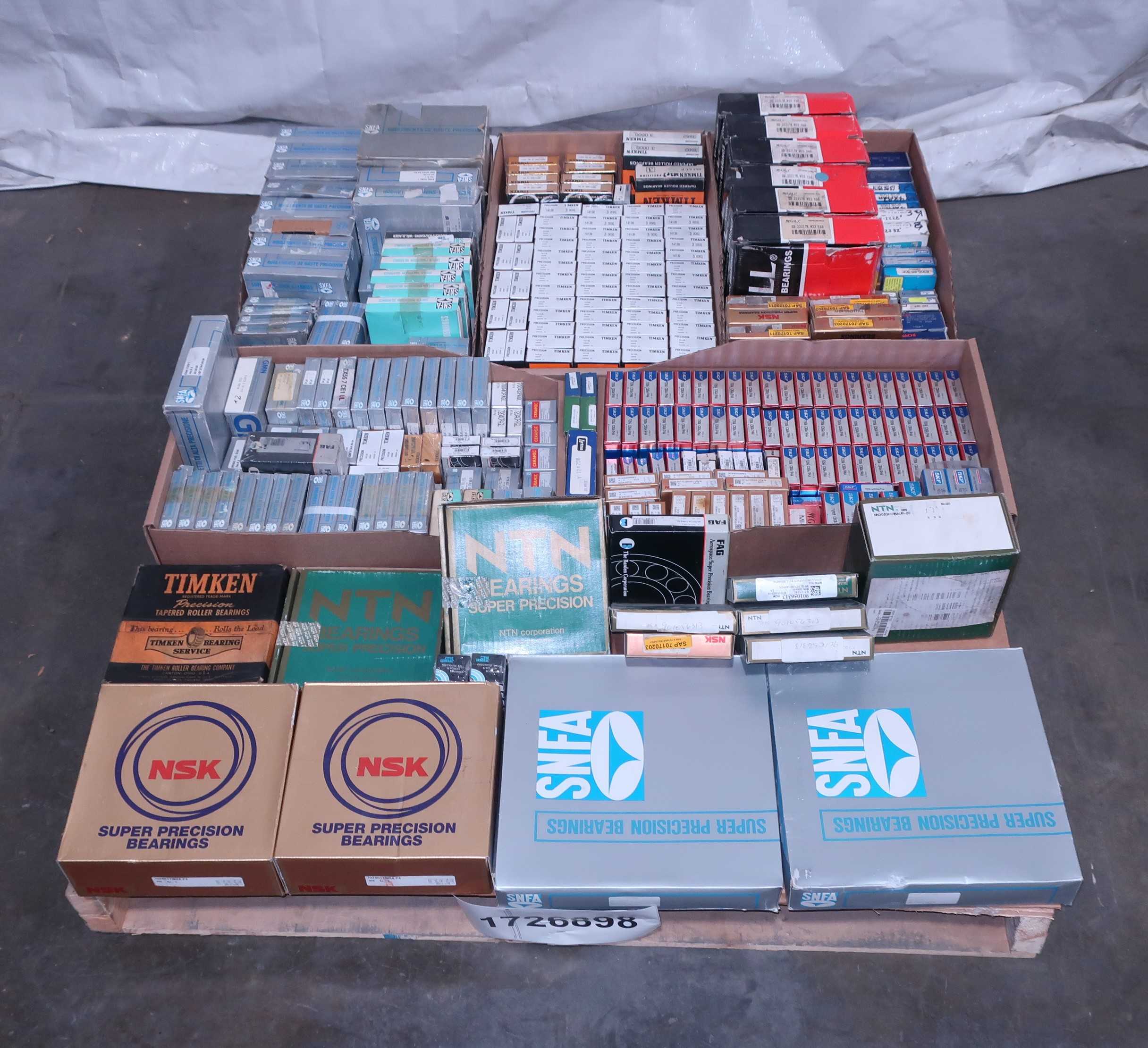 SKU 1726898 - PALLET OF ASSORTED PRECISION BEARINGS - BEARINGS