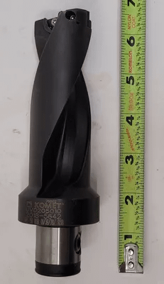 KOMET UV02 05010 INDEXABLE DRILL, 6.25IN OAL, 1.5IN DIA, 2 FLUTES, STRAIGHT SHANK - MACHINE TOOLING