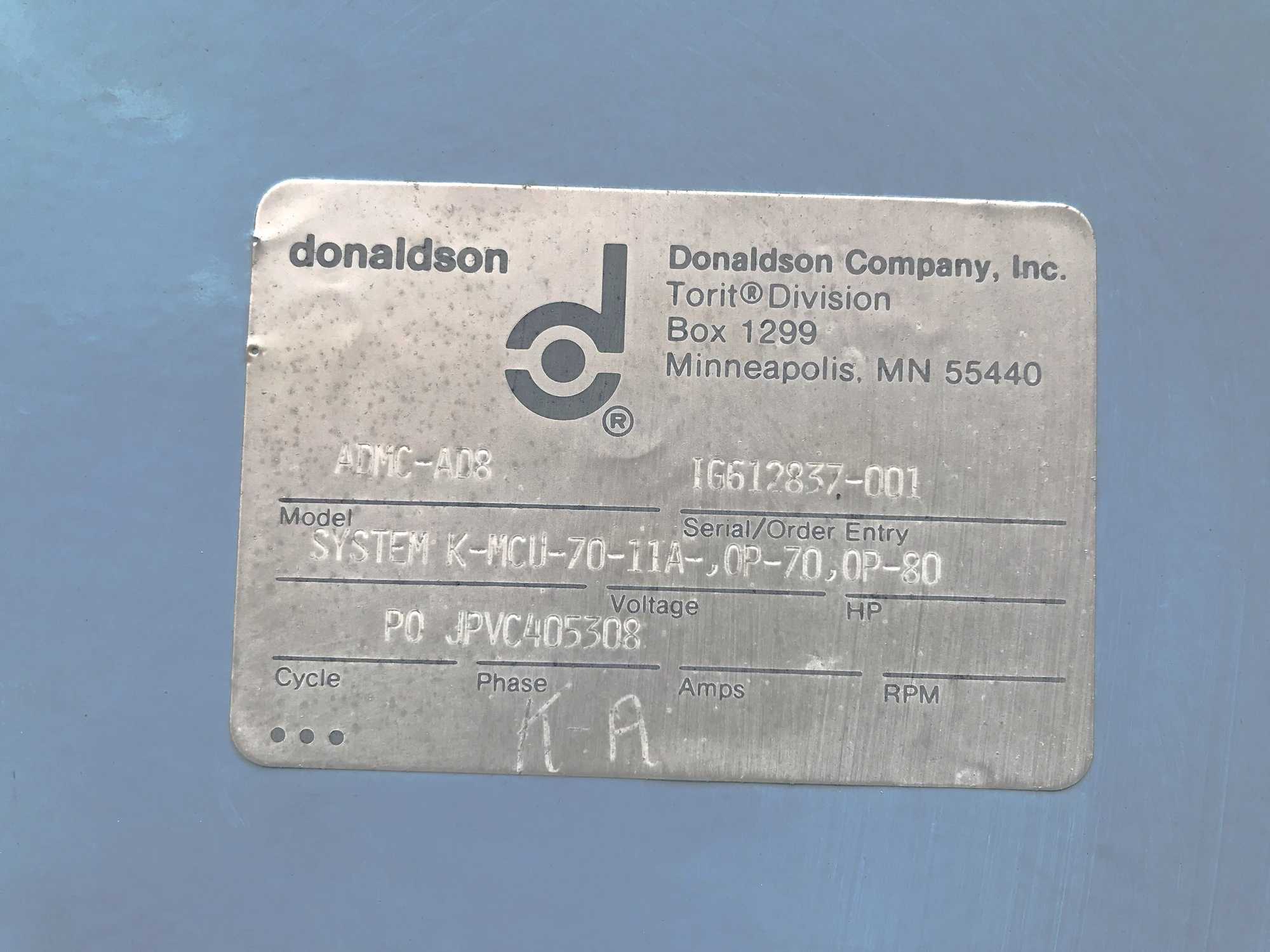 17,600 CFM DONALDSON TORIT MODEL ADMC-AD8 DRYFLO 8 CARTRIDGE DUST COLLECTOR - DUST COLLECTOR