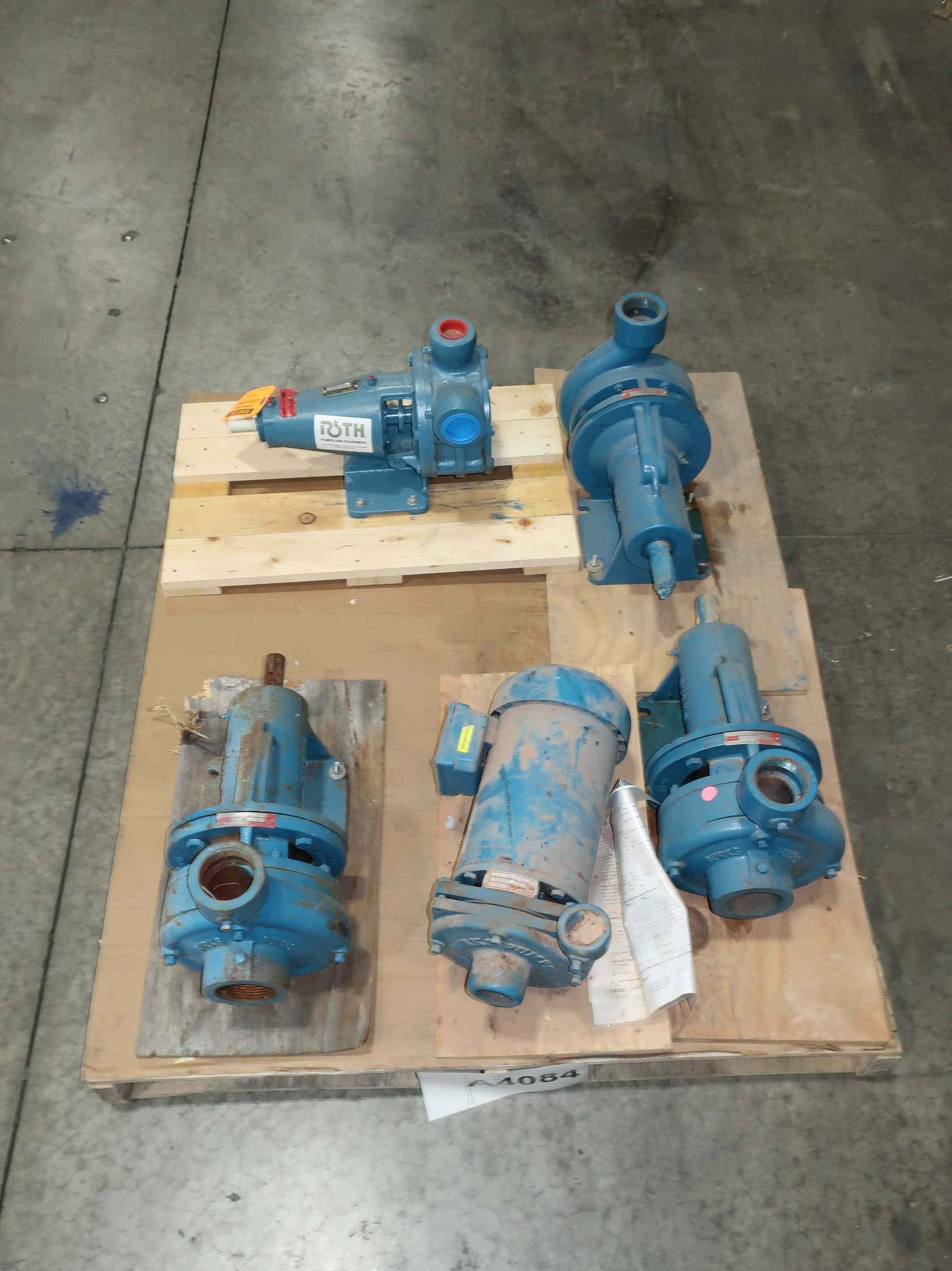 LOT OF 5 TURBINE PUMPS, BURKS, ROTH - PUMPS