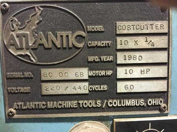 1980 ATLANTIC COST CUTTER, MODEL: ACC-10, HYDRAULIC SHEAR, 10FT X 1/4IN, 10HP, 220/440V - METAL SHEARS