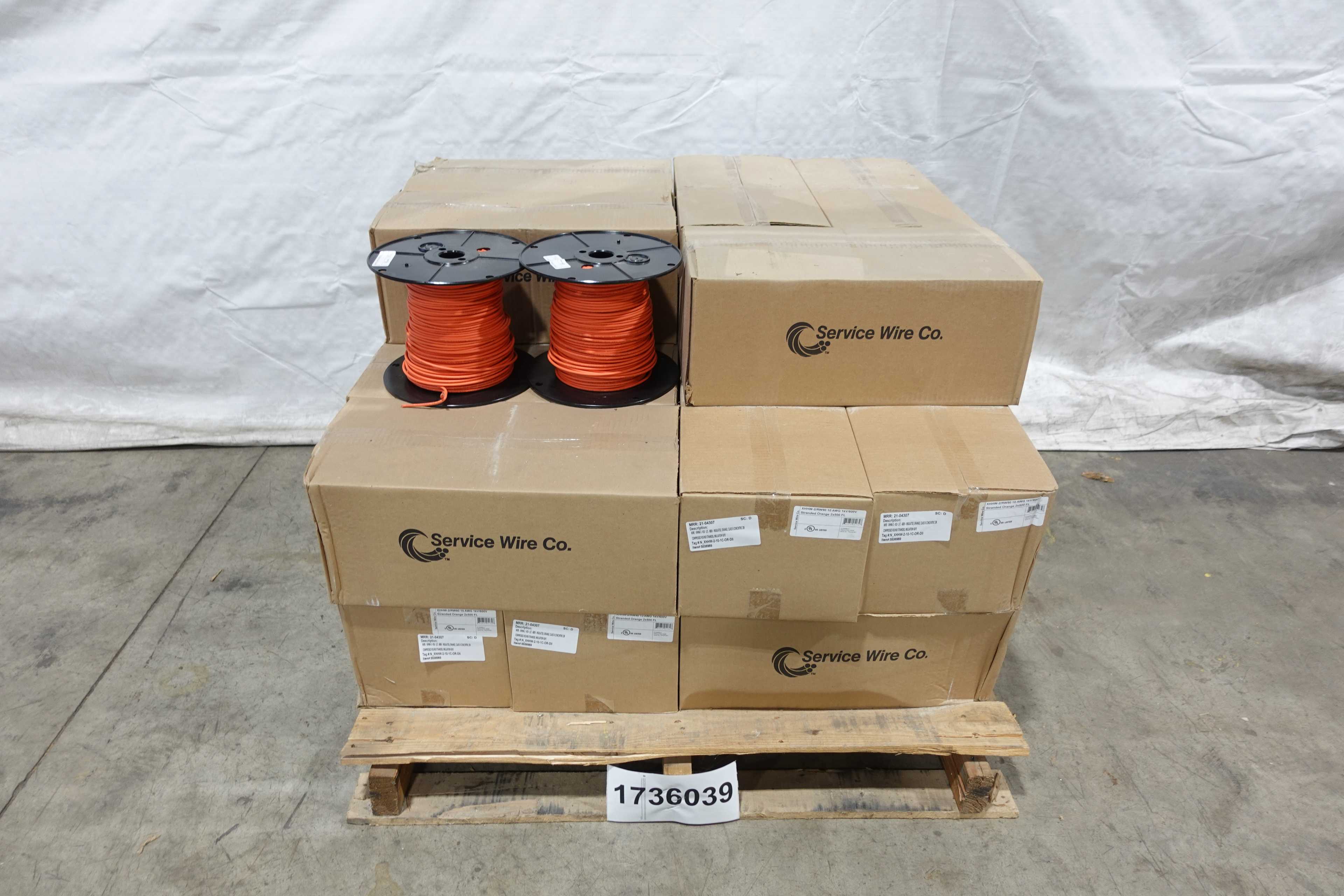 SKU 1736039 - PALLET OF SERVICE WIRE CO. XHHW-2/RW90 10AWG 1KV/600V INSULATED WIRE - ELECTRICAL WIRE