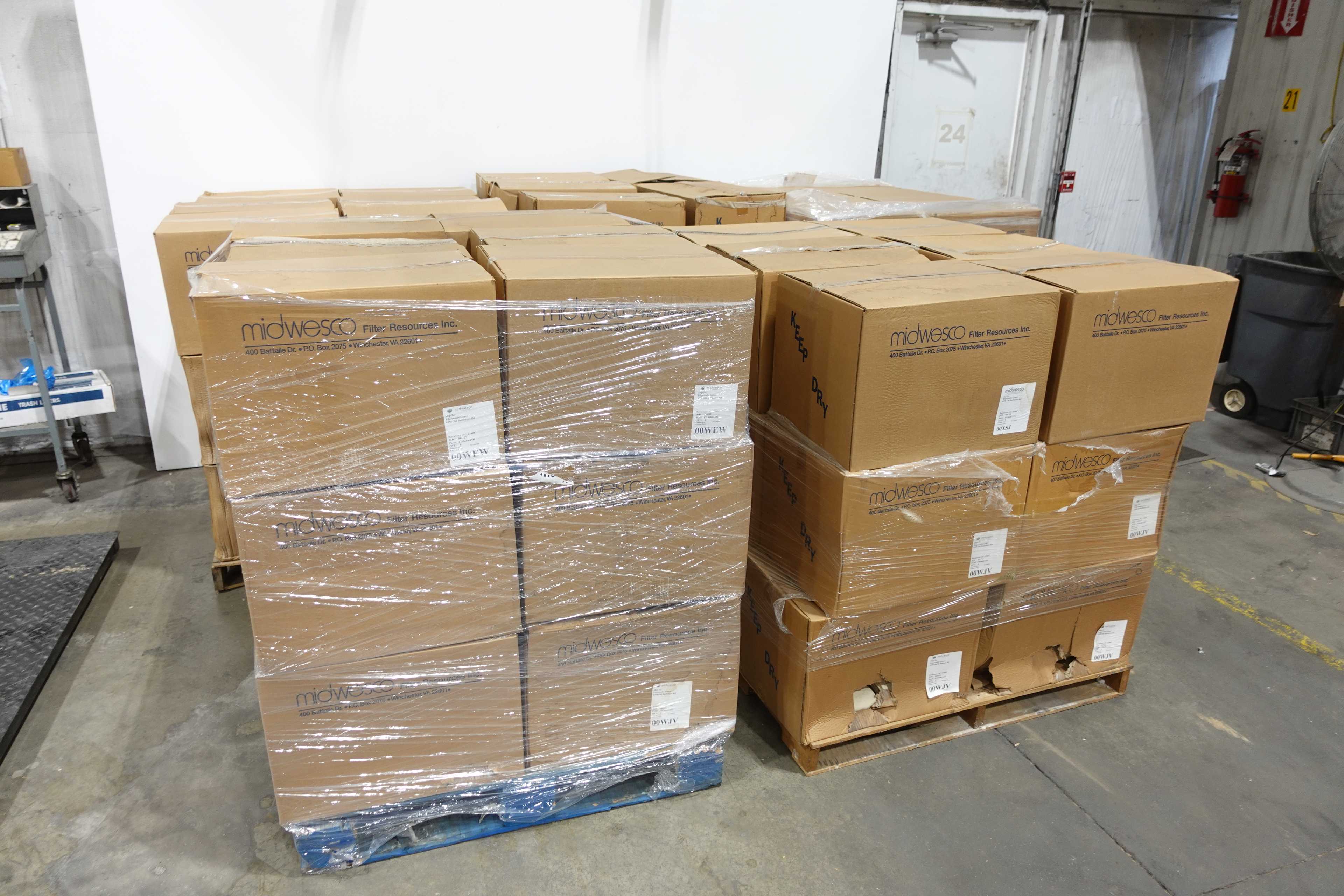 5 PALLETS OF MIDWESCO FW8688-1331 FILTER BAGS - AIR FILTER ELEMENTS