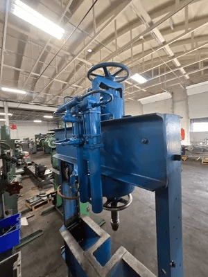 DAKE 906475 75 TON AIR HYDRAULIC H-FRAME PRESS W/ RAILS & SPECIAL DESIGN TABLE - HYDRAULIC PRESSES