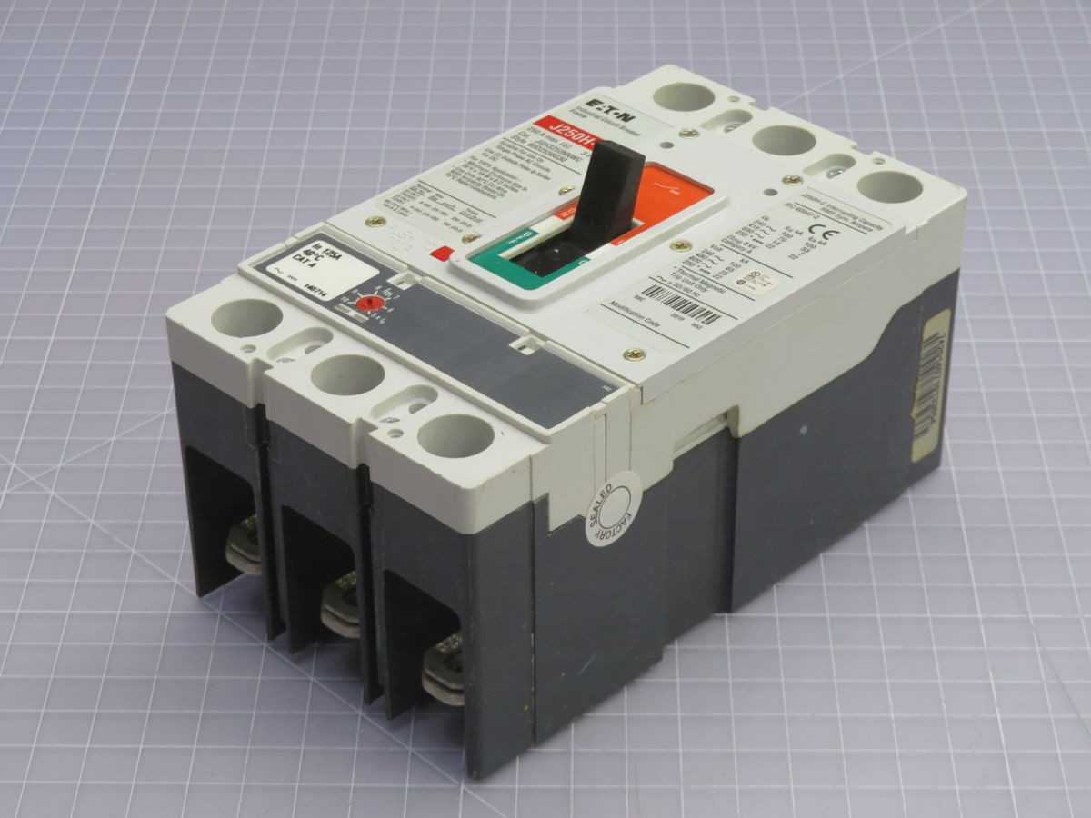 EATON JGH3125FAEC CIRCUIT BREAKERS, 3P, 100% RATED, 250 A FR, 125 A TM TRIP, 690 VAC, 10 KA IC - CIRCUIT BREAKERS