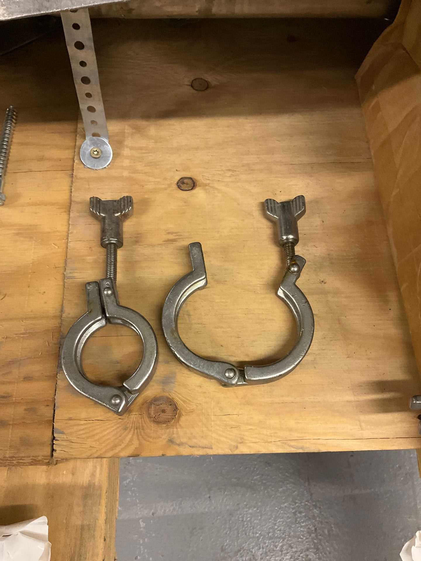 Pallet of Assorted Pipes, Electrical Cord and Sanitary Tri-clamps - INDUSTRIAL PARTS
