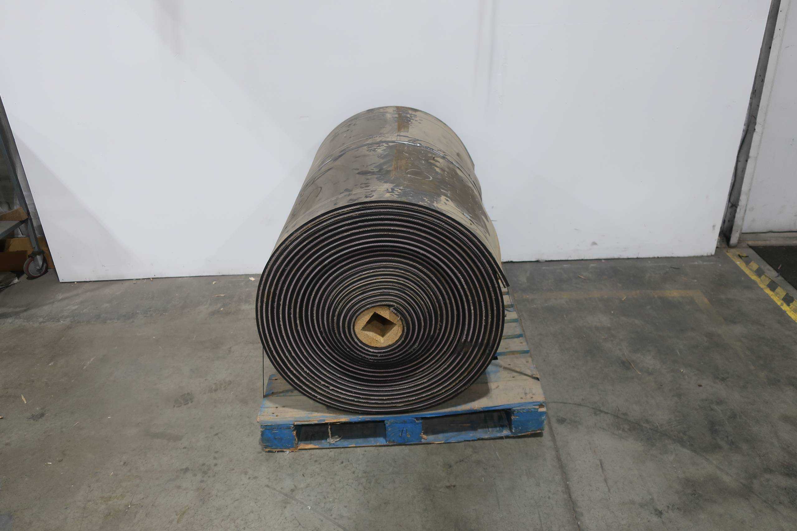 SKU 1755520 - 48 IN WIDE 3/4 IN THICK ROLL OF RUBBER CONVEYOR BELT USED - CONVEYOR PARTS