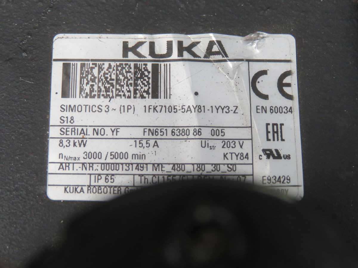 SIEMENS 1FK7105-5AY81-1YY3-Z S18 SERVO, 11 KW POWER, 70 NM TORQUE, 68 KG WEIGHT, IP65 - SERVO