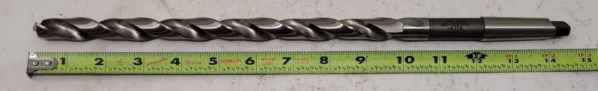 PTD HS USA AD-509702-675A DRILL .6300" MT2 TAPERED SHANK 14-5/8" OAL 2 FLUTES - MACHINE TOOLING