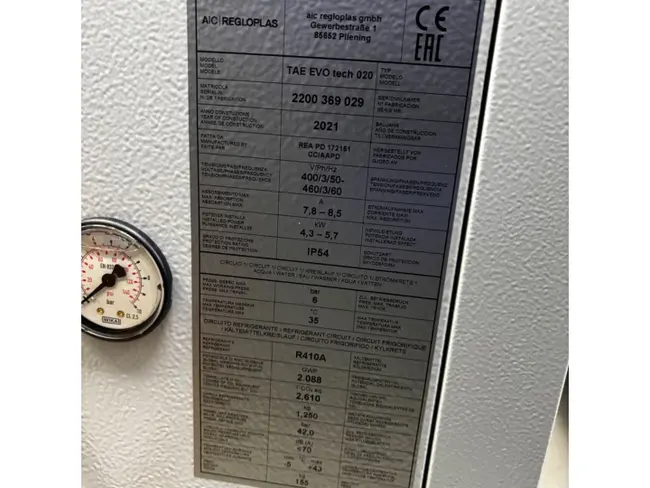 2021AIC REGLOPLAS TAE EVO TECH 020 CHILLER - undefined