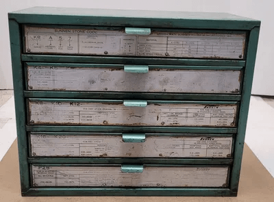 SUNNEN CABINET - 5 DRAWER STONE COLLECTION KIT - MACHINE TOOLING