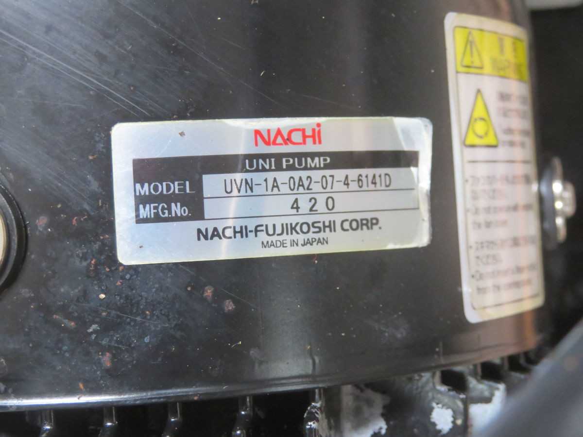 NACHI UVN-1A-0A2-07-4-61410 HYDRAULIC PUMP, 8.03 CC/REV, 0.7 HP, 3.8 GPM, 217-580 PSI - HYDRAULIC PUMP