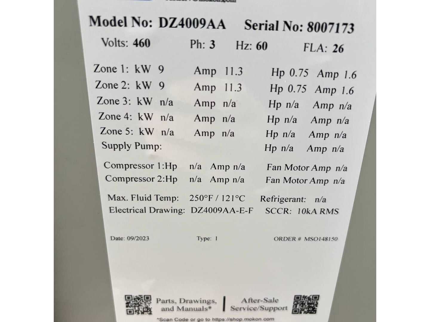 2023 MOKON DZ4009AA THERMAL REGULATOR - TEMPERATURE CONTROLLERS