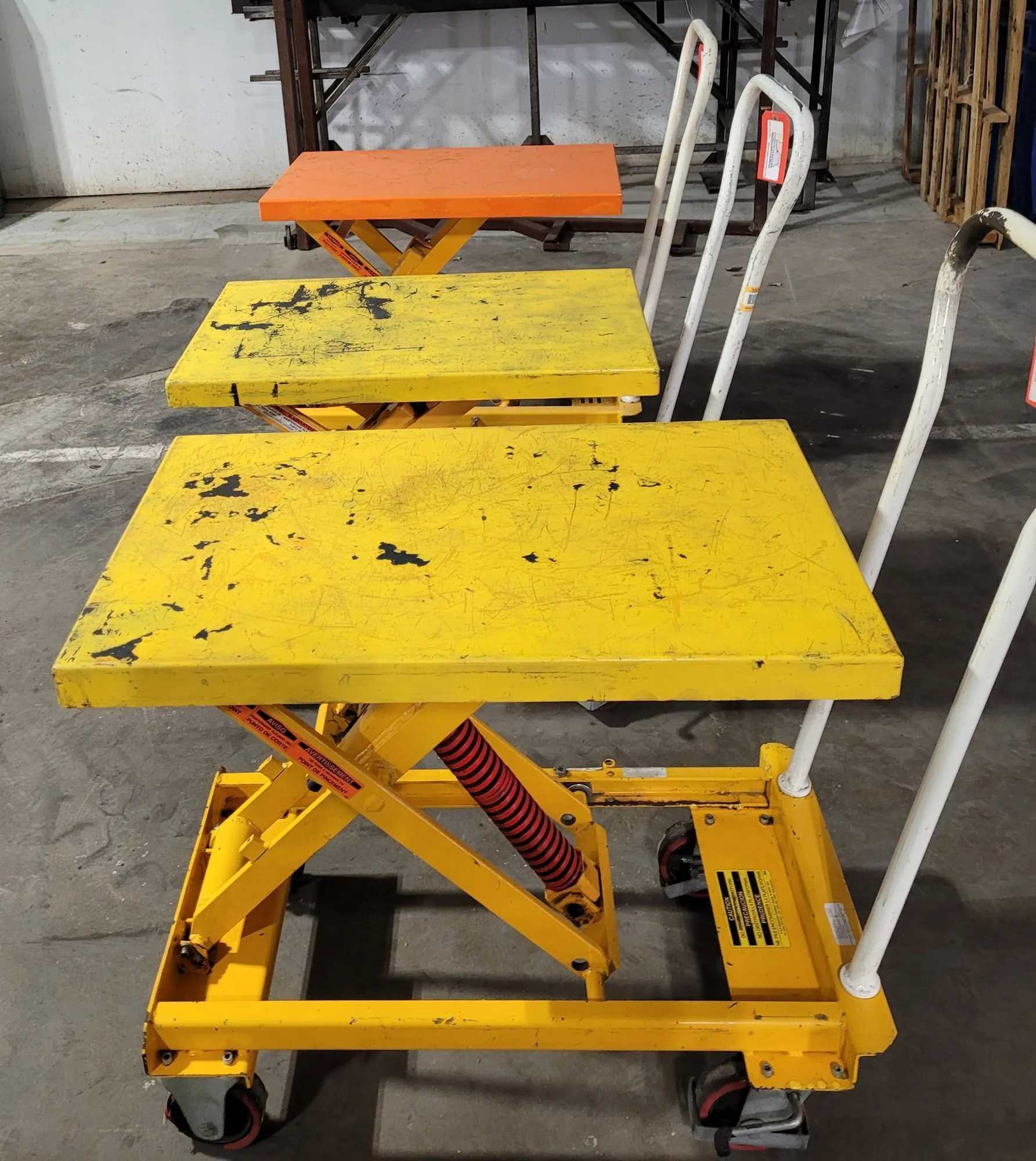 VESTIL SCSC-400-2032 MOBILE SCISSOR LIFT TABLE, 400 LBS CAPACITY, 20" X 32" TABLE - WORK TABLES