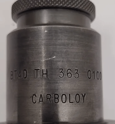 CARBOLOY BT40 TH 363 0100 TOOL HOLDER (CAT 40, 6IN OAL, .75IN BORE) - MACHINE TOOLING