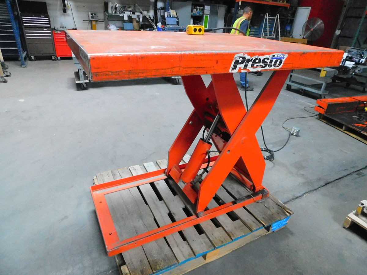 PRESTO XL36-30 ELECTRIC/HYDRAULIC LIFT TABLE 3,000 LB,48X40" - SCISSOR LIFTS