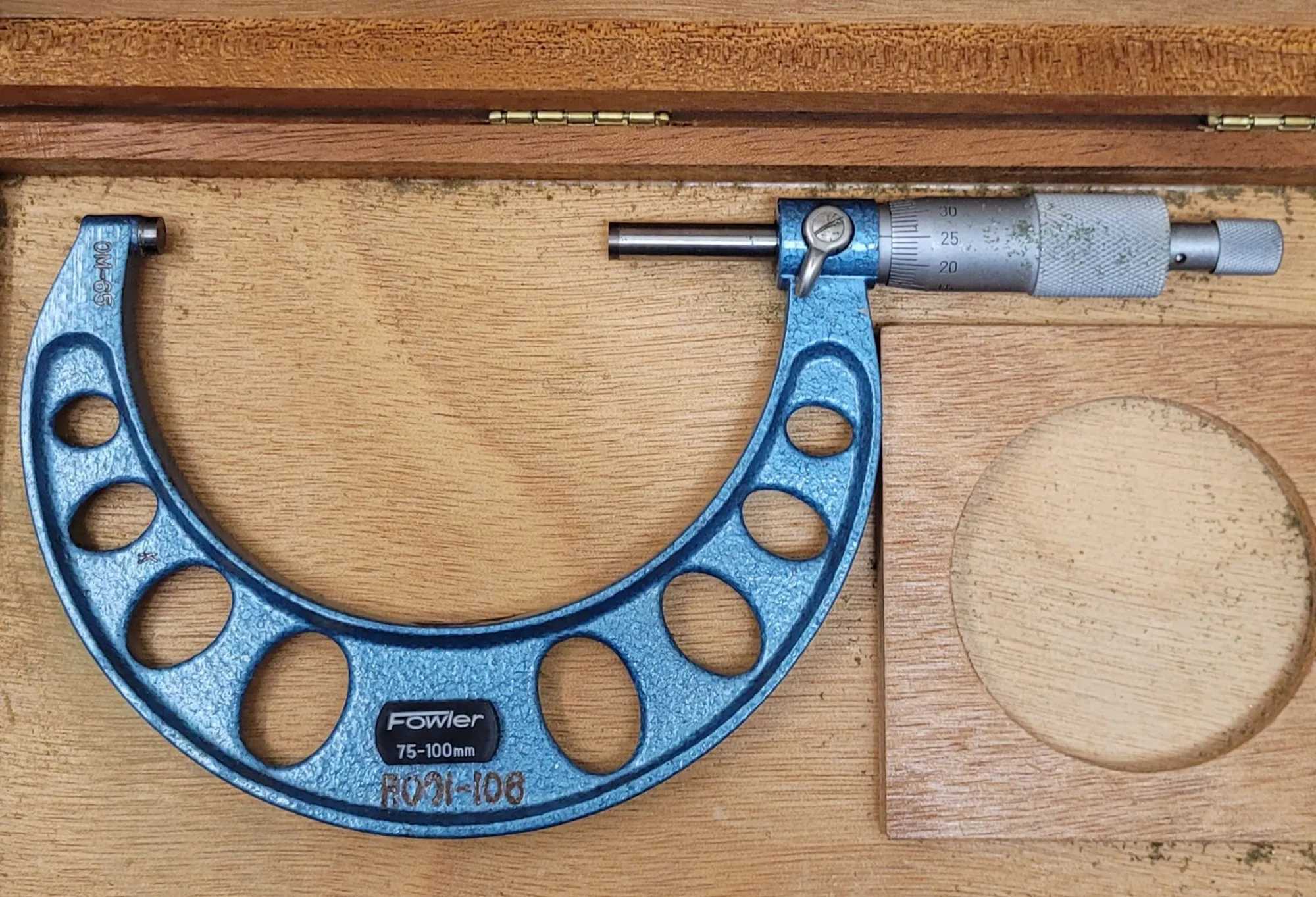 FOWLER MICROMETER 75-100MM (COMES IN WOOD BOX) - MACHINE TOOLING