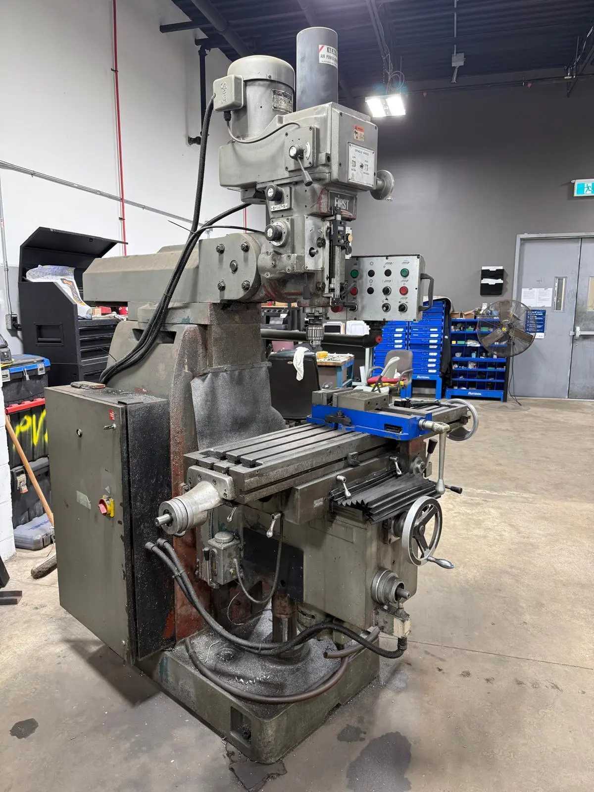 2007 FIRST LC-20VSG VERTICAL KNEE MILLING MACHINE 575V 4500RPM 52"X10" TABLE DRO - VERTICAL MILLING MACHINES
