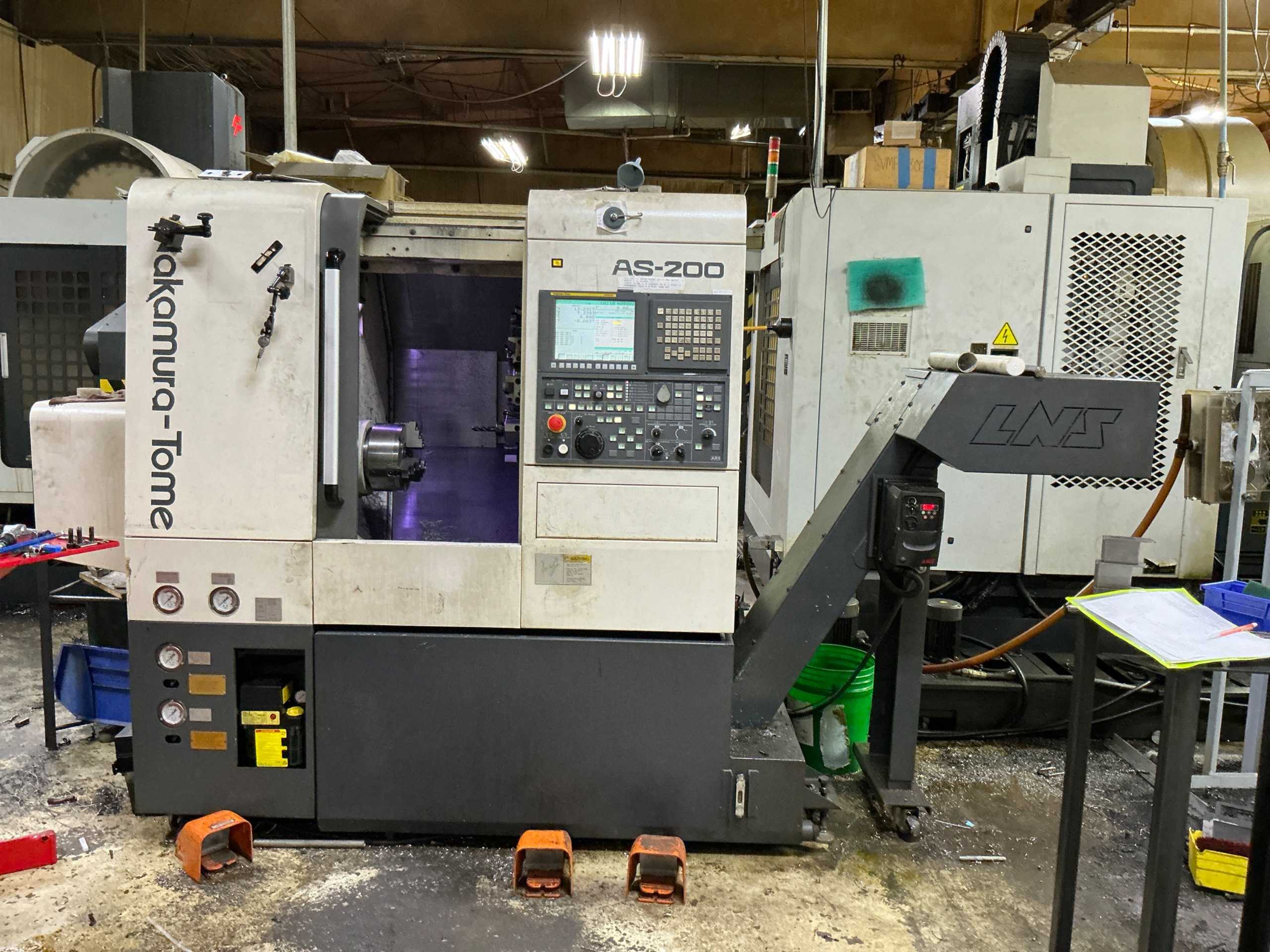 2014 NAKAMURA-TOME AS-200 CNC LATHE 20HP, 4500RPM, 8IN CHUCK, 12-STATION Y-AXIS MILLING - CNC LATHES