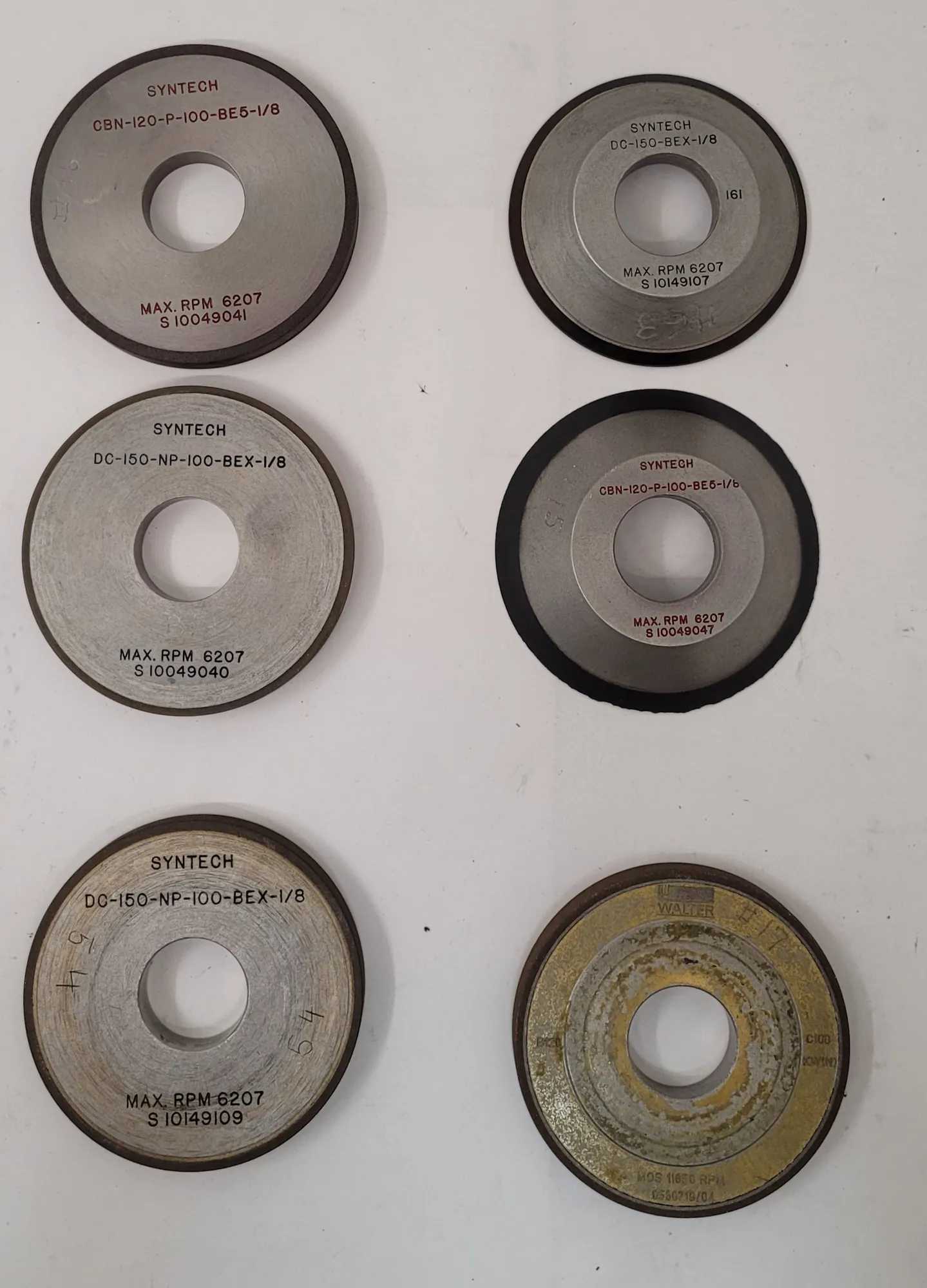 LOT OF 24 DIAMOND GRINDING WHEELS, 1/16" TO 1/2" THICKNESS RANGE - MACHINE TOOLING
