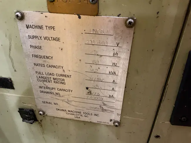 OKUMA LNC8 CNC LATHE - undefined