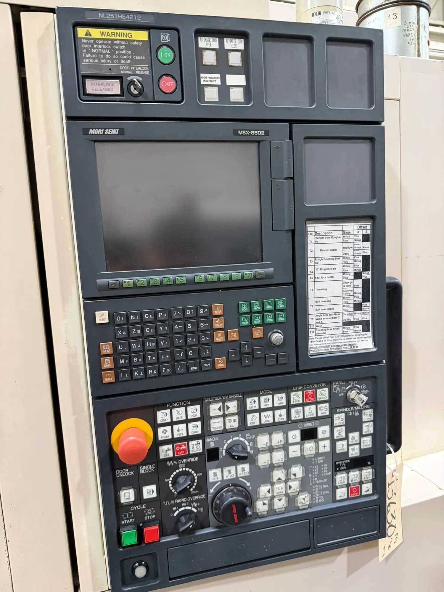 2008 MORI SEIKI NL2500Y/700 CNC LATHE, 4000 RPM, 25 HP, LIVE TOOLING, 12 STATION TURRET - CNC LATHES