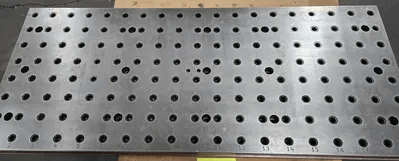 CHICK WORKHOLDING FOUNDATION PLATE, 37.25IN L X 16IN W X 1.4IN H, 203LBS, 12MM BOLT HOLES - MACHINE TOOLING