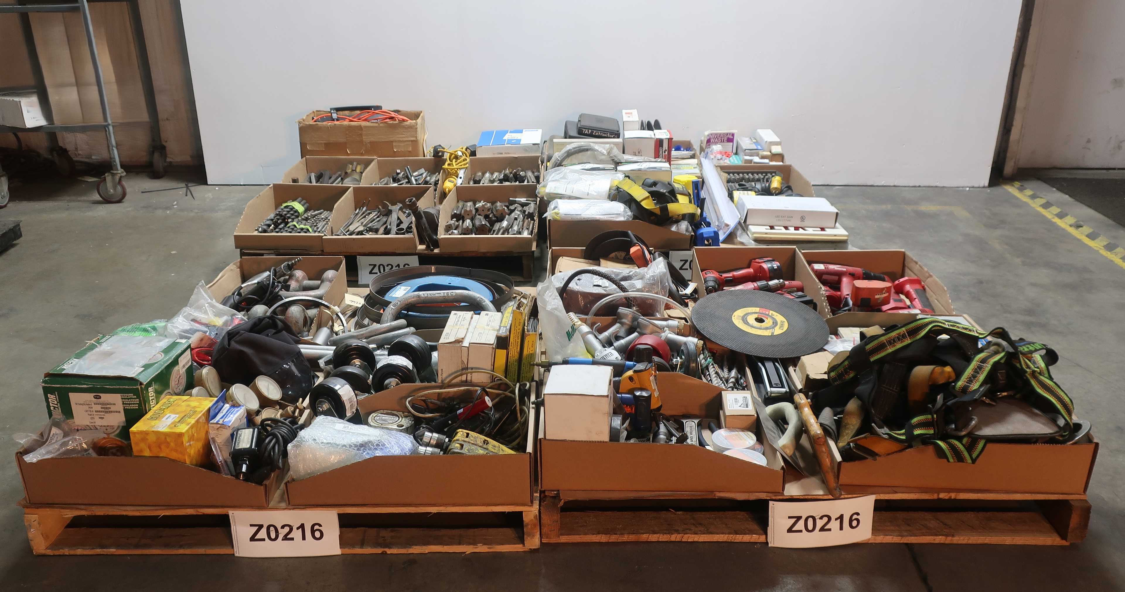 4 PALLETS OF ASSORTED TOOLS - TOOLS