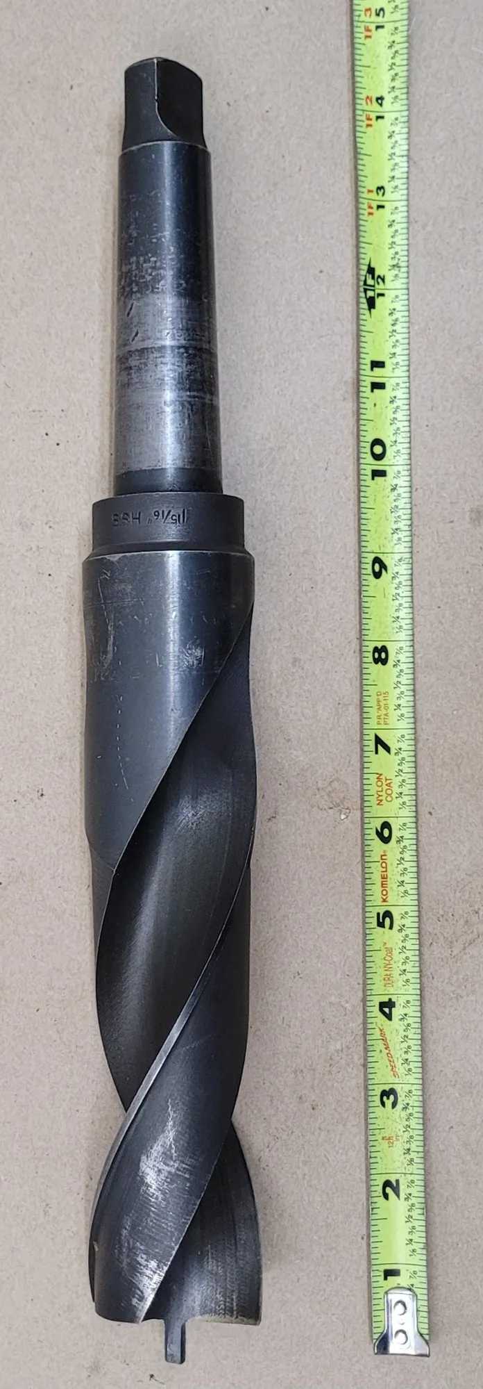 DORMER HIGH-SPEED TWIST DRILL, 1-15/16" DIA, 4MT SHANK, 14.5" OAL, 8" FLUTE - MACHINE TOOLING