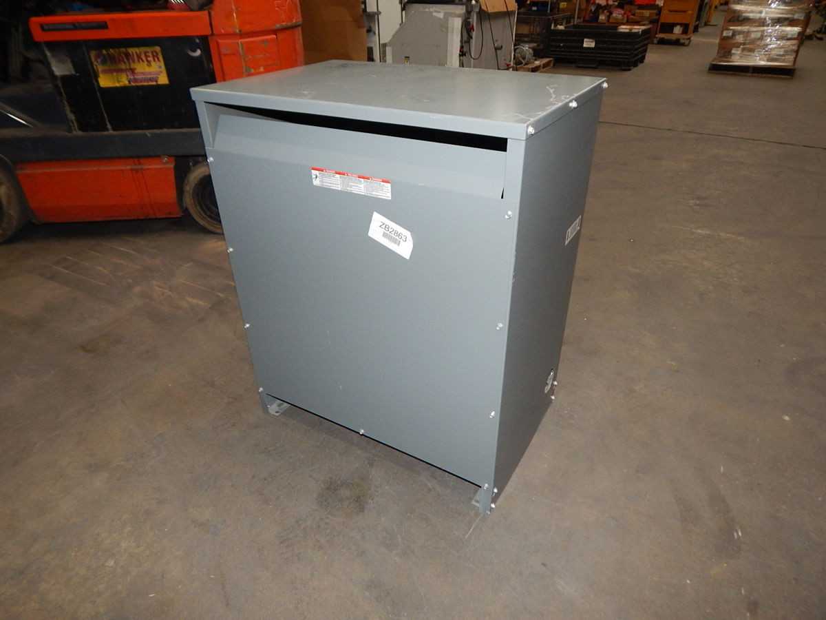 SQUARE D 75T132H TRANSFORMER, 3-PHASE, 75 KVA, DRY TYPE, 480 VAC PRIMARY, 208Y/120 VAC SECONDARY - DRY TRANSFORMERS