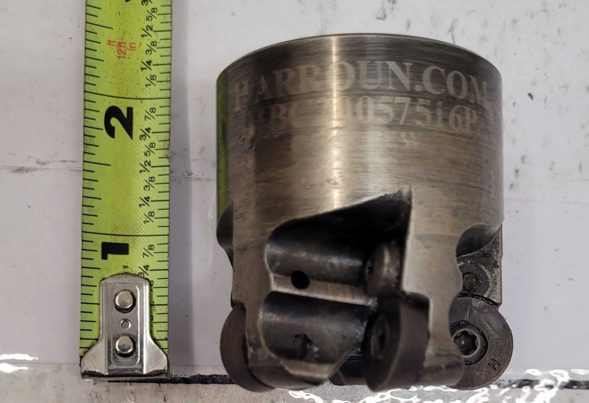 HARROUN HBC20057516P 2" FACE MILL - 2" DIAMETER, POSITIVE RAKE, 5 FLUTES - MACHINE TOOLING