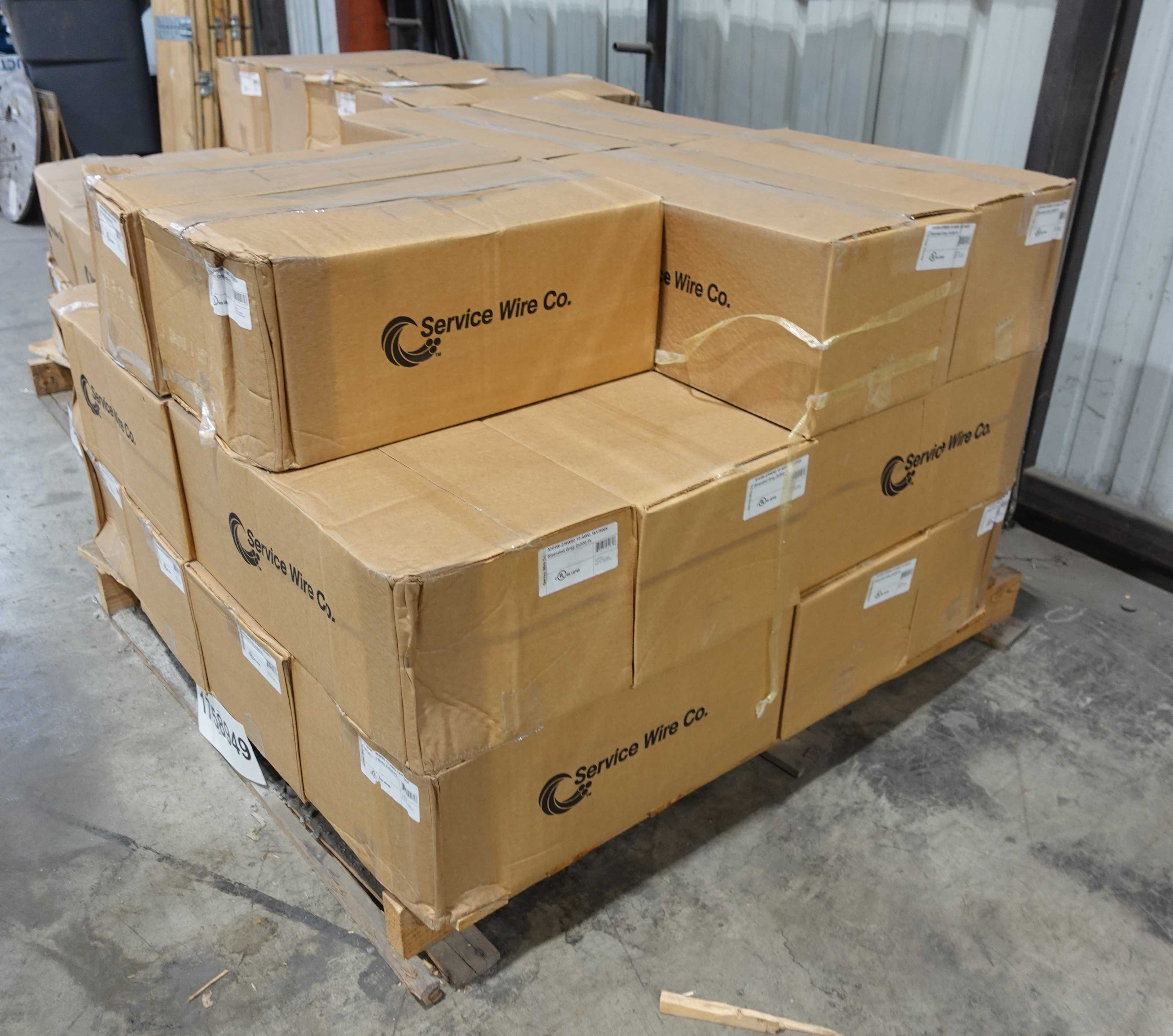 SKU 1758949 - 2 PALLETS OF SERVICE WIRE CO. XHHW-2/RW90 10 AWG 1 KV/600V STANDARD GREY WIRE - WIRE
