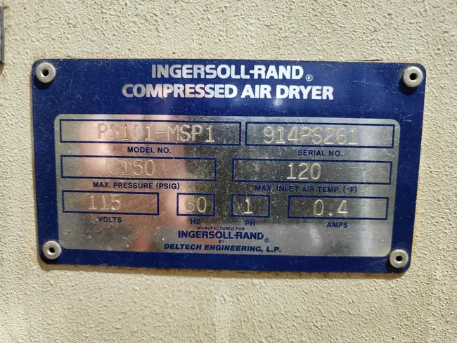 1991 INGERSOLL RAND PS101-MSP1 AIR DRYER - undefined