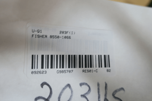 SKU 985707 - FISHER 8550 1066 SIZE 75 PNEUMATIC STAINLESS WAFER CONTROL VALVE 12IN 150 - CONTROL VALVE