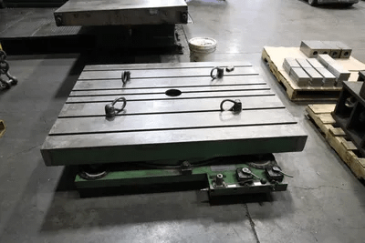 G&L 48" X 60" AIR LIFT ROTARY INDEX TABLE WITH 6 T-SLOTS - ROTARY TABLES