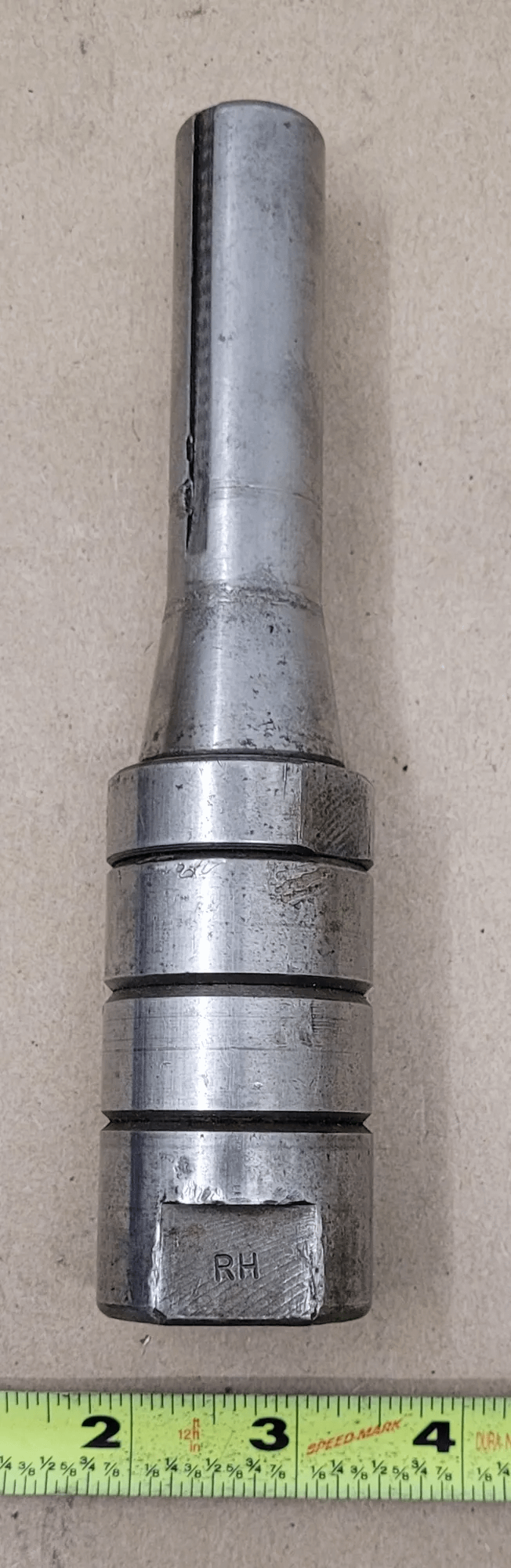 BRIDGEPORT SLITTING SAW ARBOR, R8 SHANK, 7-1/4" OAL, 1" THREADED DIA, 1.60" NUT - MACHINE TOOLING