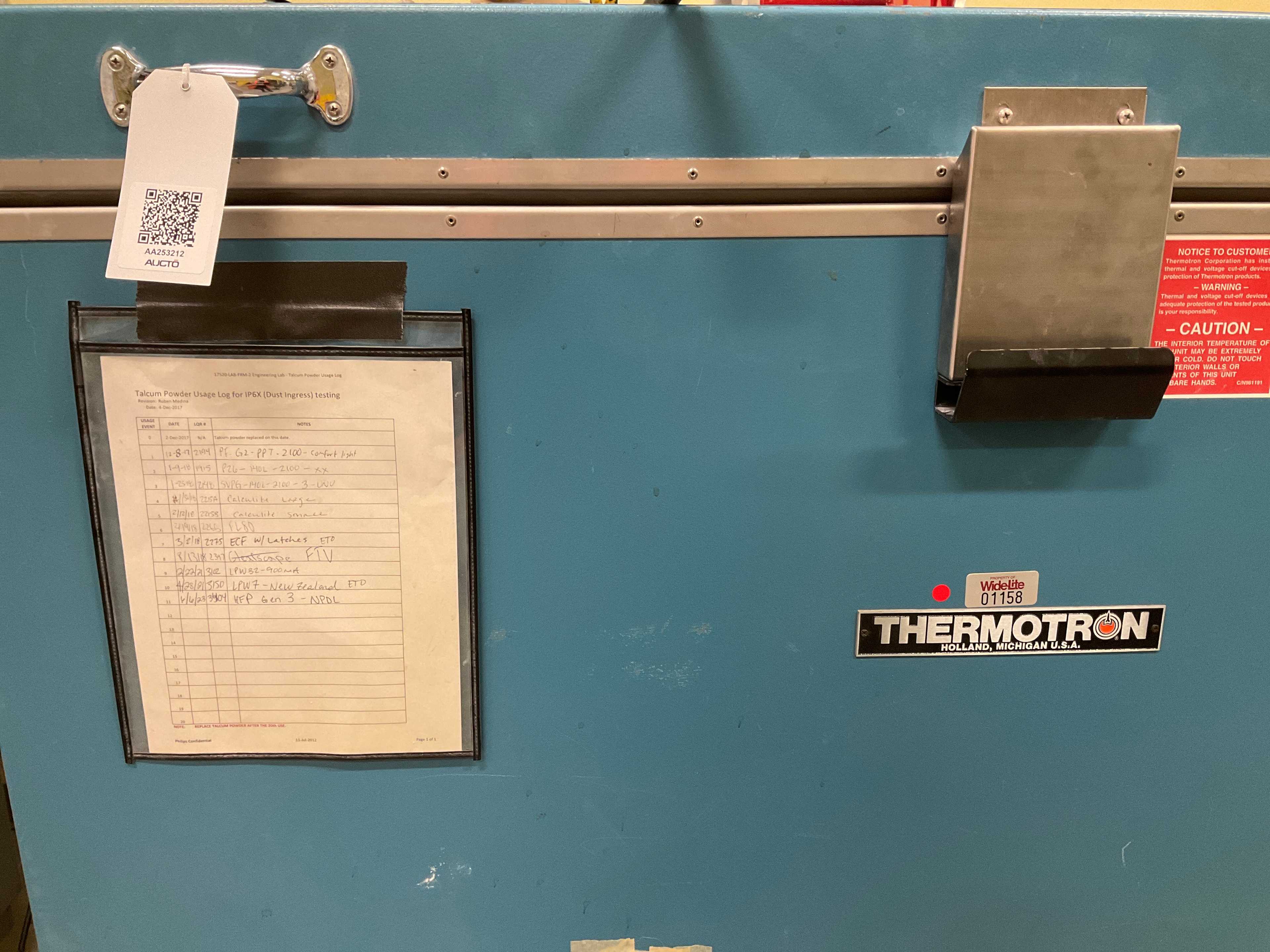 THERMOTRON DUST CHAMBER - PLANT & FACILITY