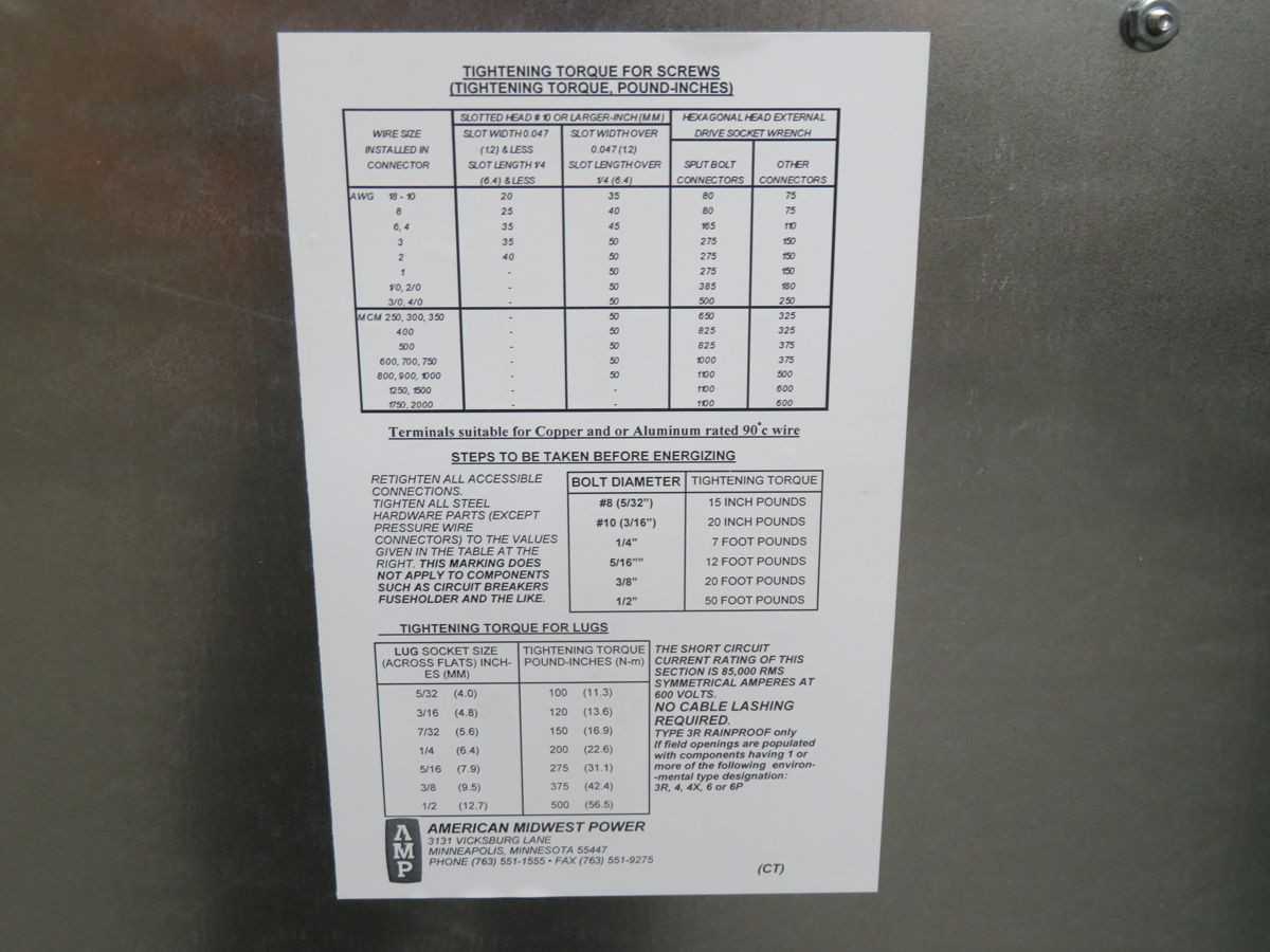 AMP WECT8-3L6, ELECTRICAL PANEL BOARD, SS, NEMA 1/3R, 600V, 1-PH, 3-WIRE, 800A MAIN, 85KA SCCR @ 600V - ELECTRICAL ENCLOSURES