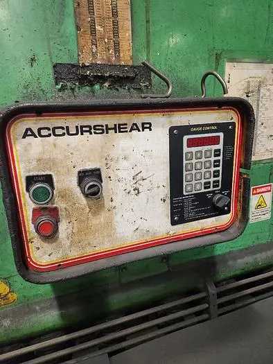 1992 ACCURPRESS 837512 POWER SQUARING SHEAR 12'X3/8" 20HP 36" BACK GAUGE - METAL SHEARS