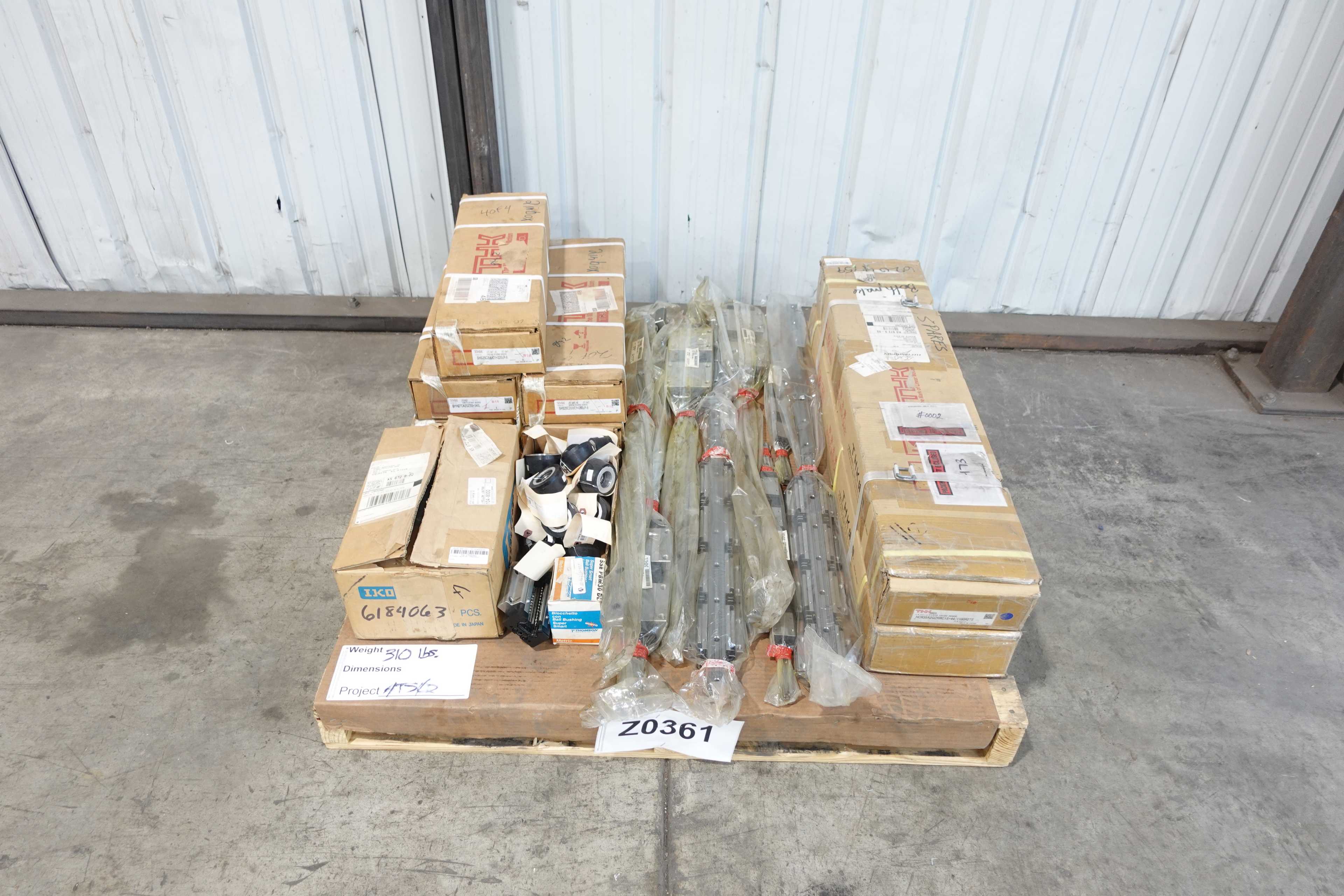 PALLET OF ASSORTED LINEAR GUIDE BEARINGS - LINEAR MOTION