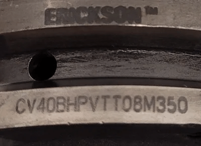 ERICKSON CV40BHPVTT08M350 TOOL HOLDER, CAT 40 TAPER, 15000 MAX RPM - MACHINE TOOLING
