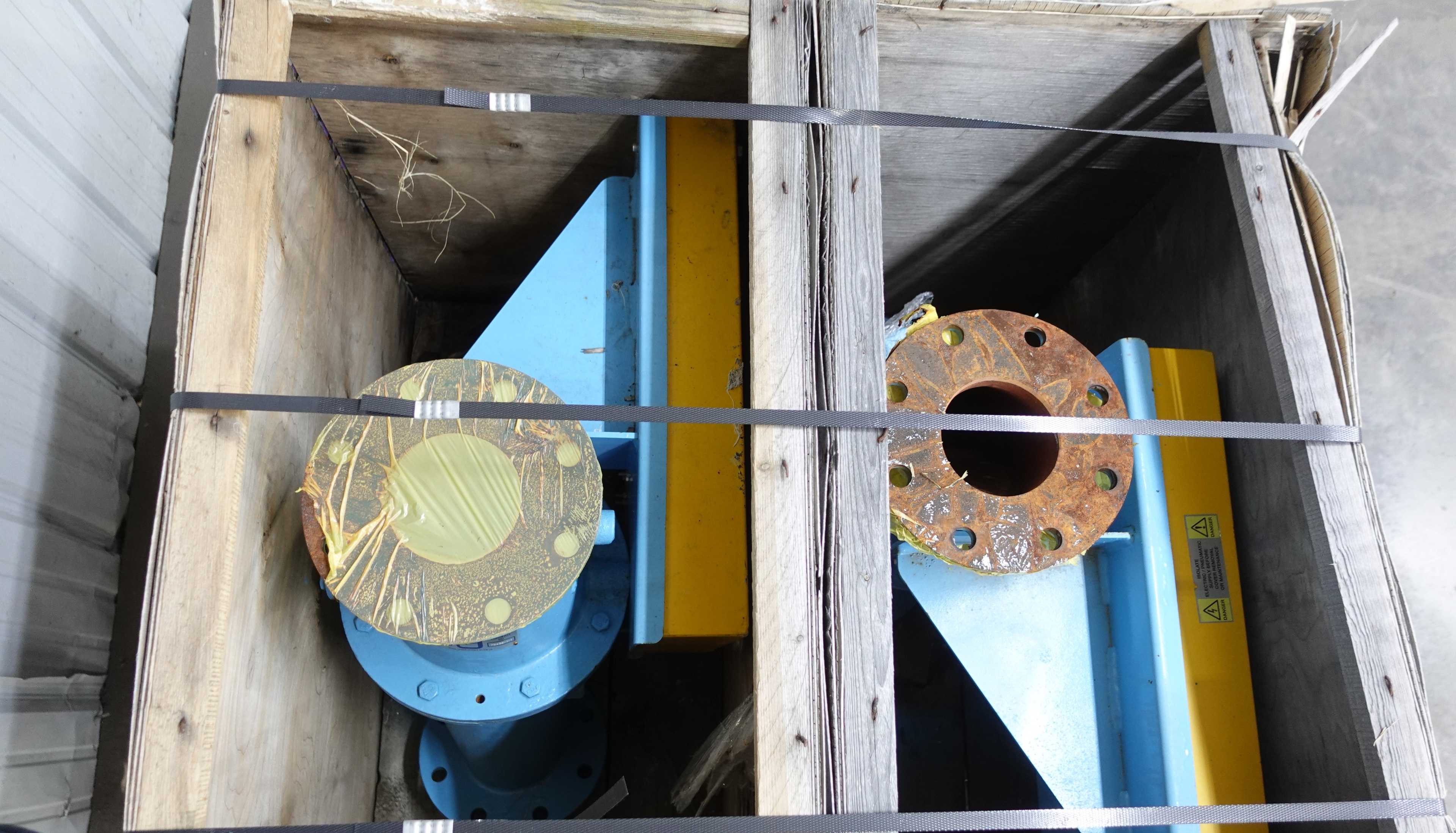 LOT OF 2 CAROLINA CONVEYING INC ROTARY LOCK VALVES, SIZE 4" ACD - ROTARY AIRLOCK VALVE