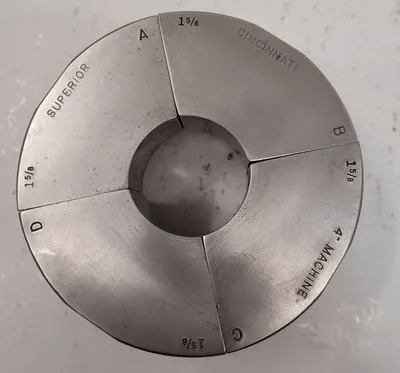 SUPERIOR CINCINNATI COLLET PAD 1 5/8" S-STYLE EMERGENCY NON-SERRATED - MACHINE TOOLING