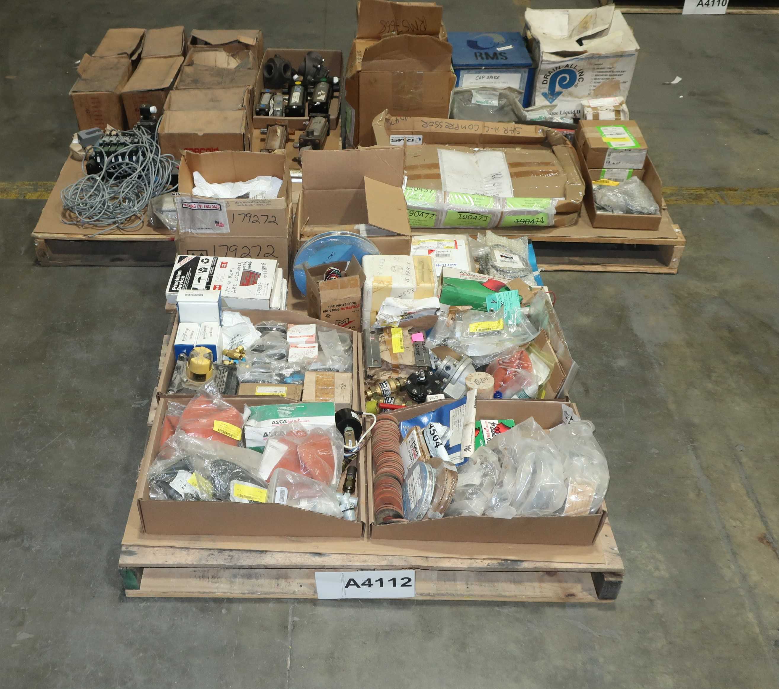 3 PALLETS OF ASSORTED VALVE AND REPLACEMENT PARTS - VALVE PARTS & ACCESSORIES