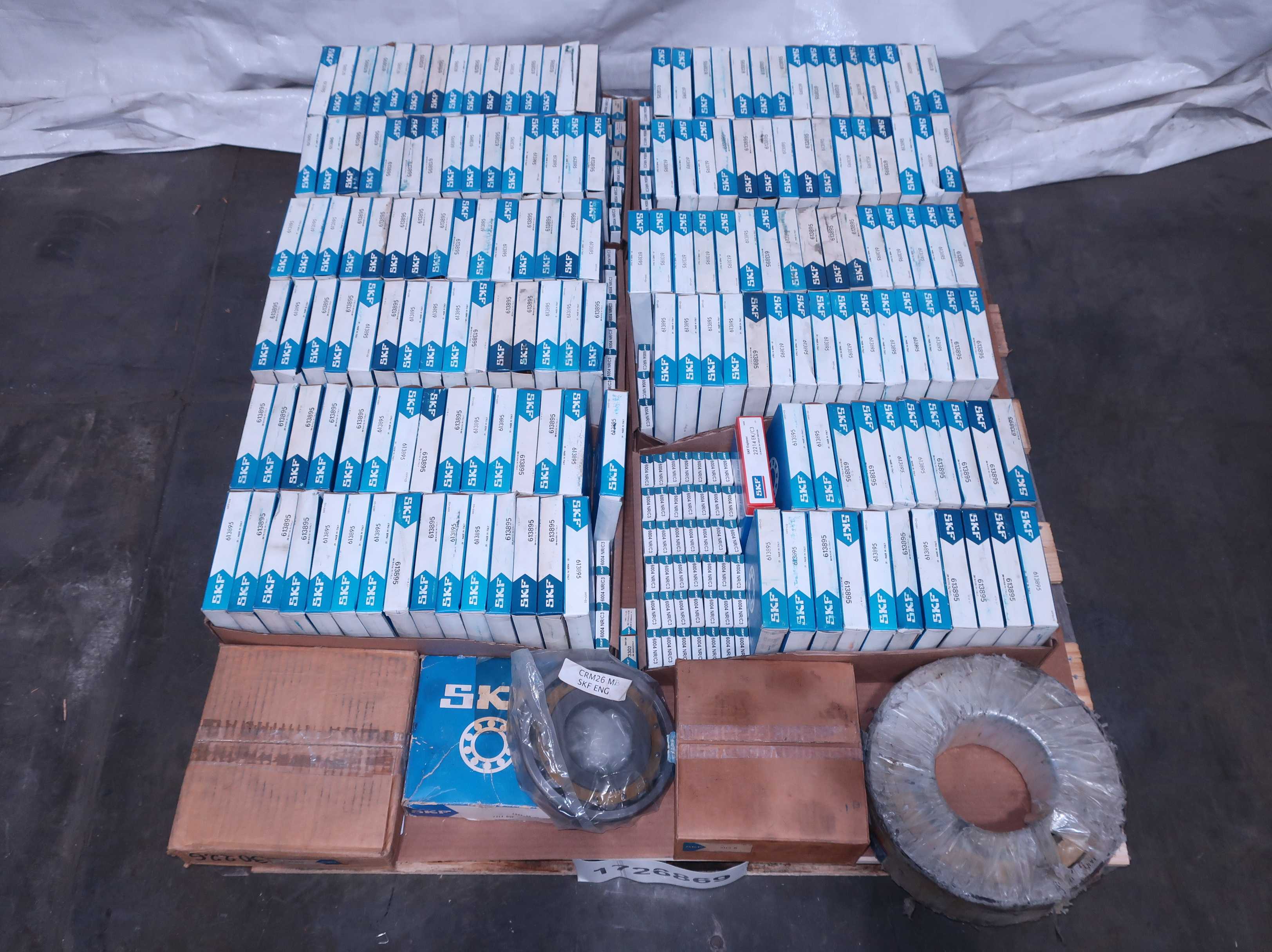 SKU 1726869 - PALLET OF ASSORTED SKF BALL BEARINGS - ROLLER BEARING
