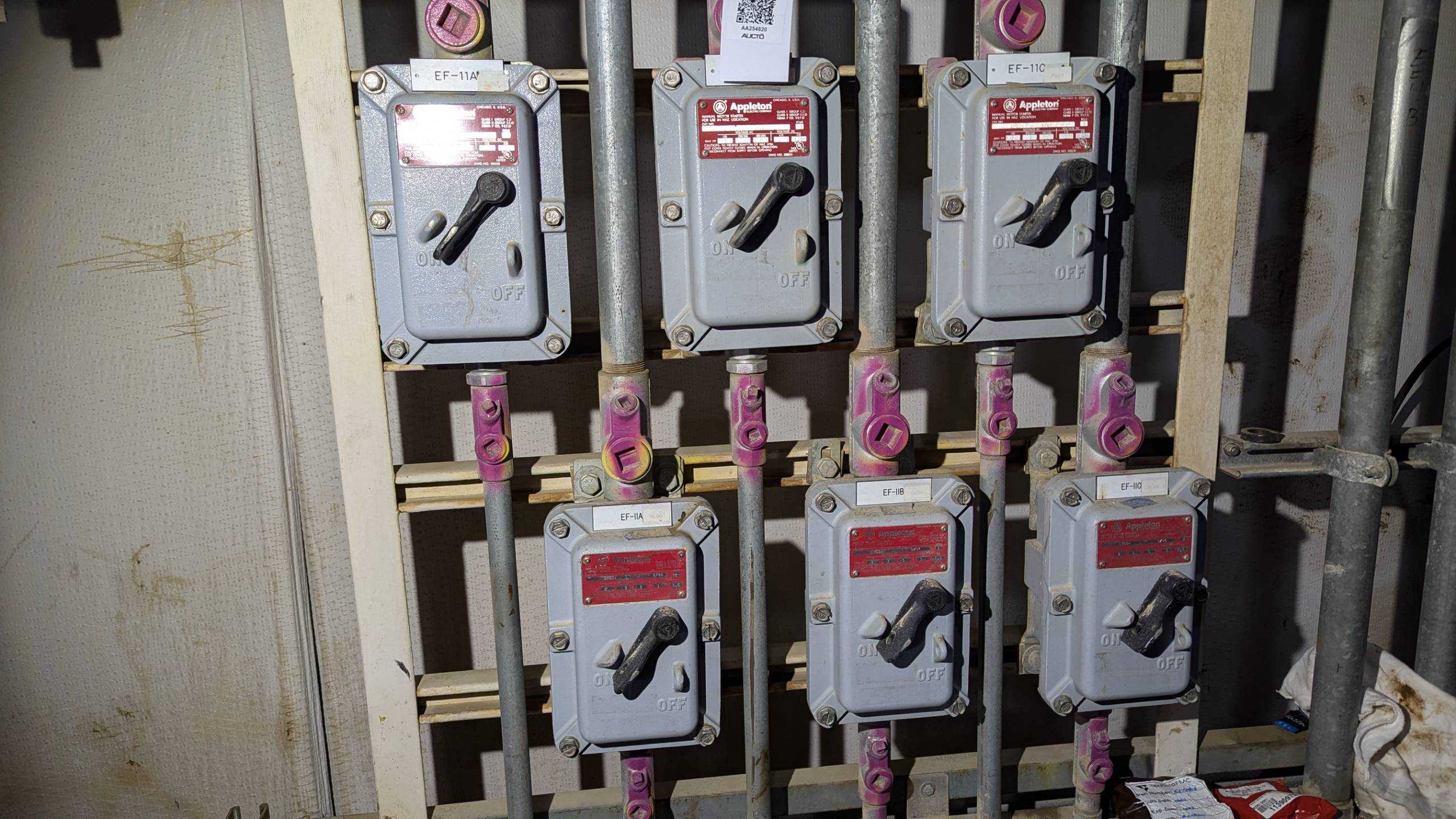 QTY 6: APPLETON MANUAL STARTERS - MOTOR STARTERS