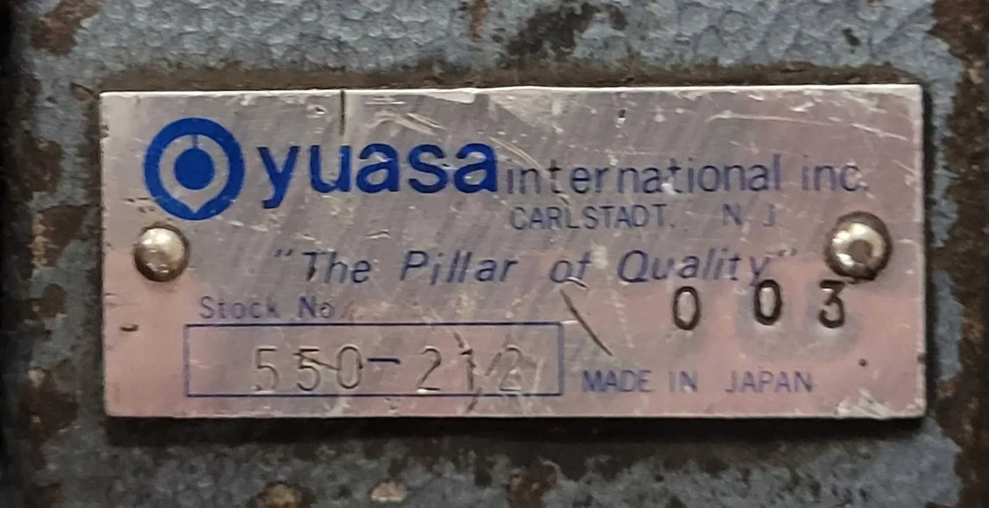 YUASA 550-212 12" TILTING ROTARY TABLE 4MT 90:1 PRECISION TOOL - ROTARY TABLES